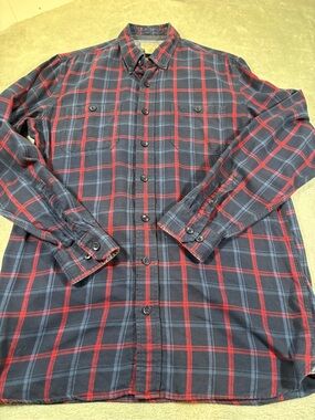 L.L. Bean Slightly Fitted Plaid Button Down Shirt - Medium Tall